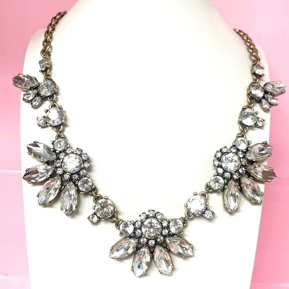 J Crew Statement Necklace with beautiful Rhinestones - Picture 2 of 5